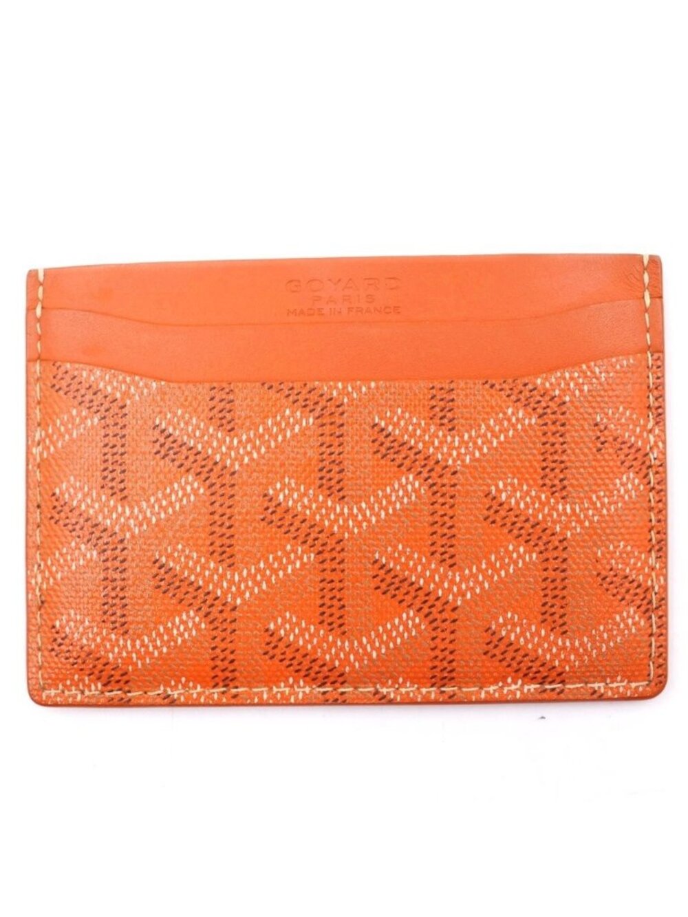 Goyard Saint Sulpice Card Case Business Leather Orange